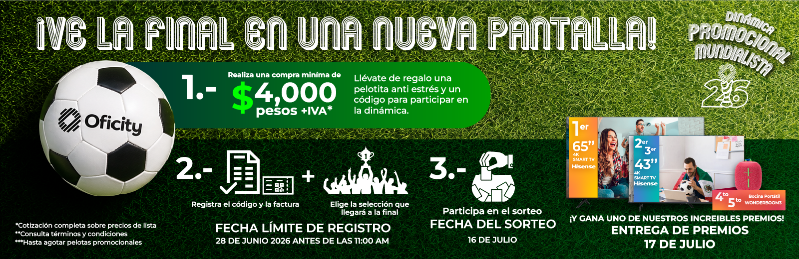 Promoción Mundialista Oficity 2026 - Ve la final en una nueva pantalla
