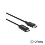 Cable Manhattan DisplayPort/HDMI-M 4K 3m Color Negro