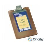 TABLA ACRILICO CON CLIP SABLON TAMAÑO CARTA HUMO