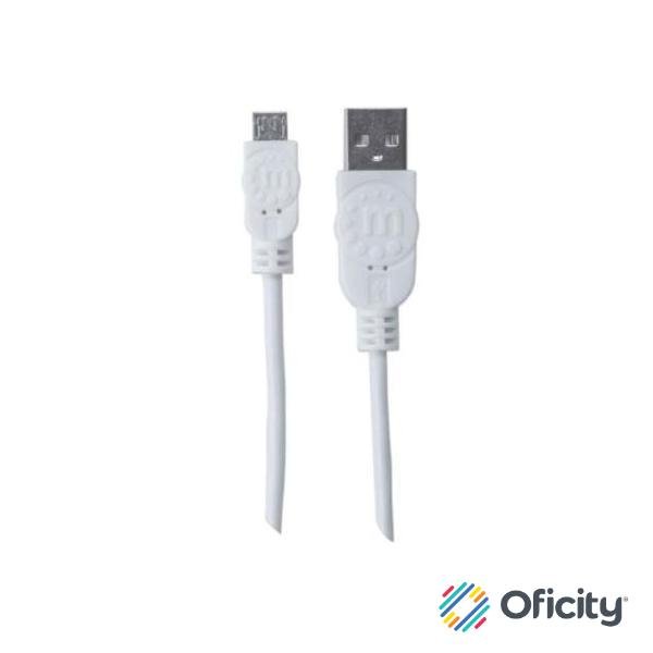 Cable Manhattan USB 2.0 A-M Micro-B Alta Velocidad 1.8m Color Blanco
