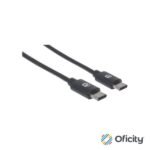 Cable Manhattan USB-C 2.0 Alta Velocidad 1m Color Negro