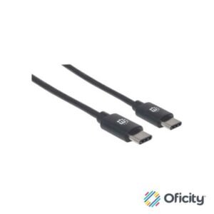 Cable Manhattan USB-C 2.0 Alta Velocidad 2m Color Negro