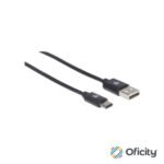 Cable Manhattan USB A-C 2.0 Alta Velocidad 2m Color Negro