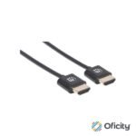Cable Manhattan HDMI M-M Ultra Delgado Alta Velocidad con Ethernet 1.8m Color Negro