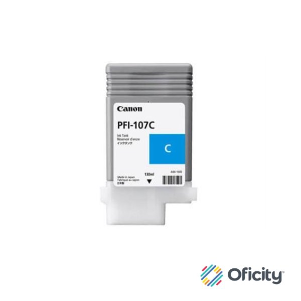 Tinta Canon PFI-107C 130ml Color Cian