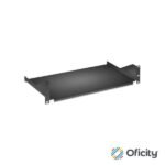 Charola Rack Intellinet Fija 19" 2U Sólida 40cm Color Negro