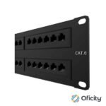 Panel de Conexión Red Nexxt Solutions para Rack Cat6 48 Puertos Pre-configurado Sin Blindaje Tipo 110 Esmalte Negro