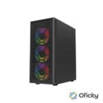 Gabinete Gamer Compact Media Torre Dragonfly Perform Aircool GM590AB Panel Izq Cristal + Frente Mesh / Negro