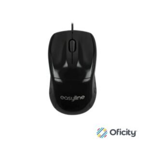 Mouse Easy Line Óptico Alámbrico USB 1200dpi Color Negro