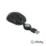 Mini Mouse Easy Line Óptico Retráctil Alámbrico 1000dpi Color Negro