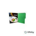 Fólder Oxford Verde Carta Media Ceja C/100 Pzs.