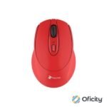 Mouse Nextep Inalámbrico Ergónomico USB 1600 dpi Batería Incluida Color Rojo