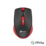 Mouse Nextep Inalámbrico Recargable Switch Encendido 1600 dpi Color Negro-Rojo