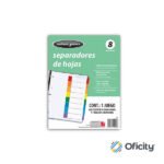 Separador Wilson Jones 8 Divisiones Ceja Color sin Numero
