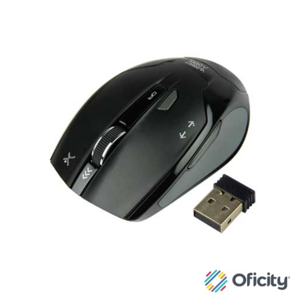 Mouse Inalámbrico Perfect Choice Track Clic Silencioso 1600dpi Color Negro