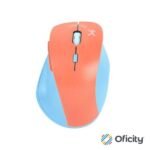 Mouse Inalámbrico Perfect Choice Thumb Ergonómico Clic Silencioso Ajustable 800-1600dpi Color Azul-Coral