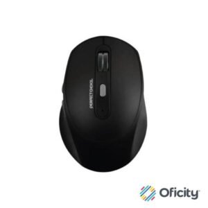 Mouse Perfect Choice Clix Inalámbrico Batería Recargable 6 Botones hasta 1600 DPI Color Negro