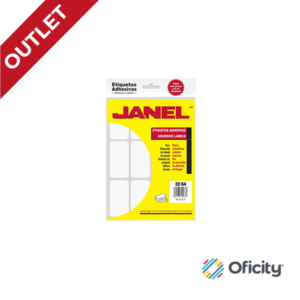 Etiqueta Janel Clásica Blanca 32X64 mm. con 240 Pzs. No. 24