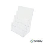 Revistero de Tres Niveles OD Acrílico Transparente