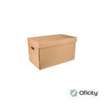 CAJA PARA ARCHIVO CARTON 38 CM X 37 CM X 26 CM TAPA INTEGRADA