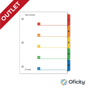 Separador One Step Carta con Indice Multicolor 5 Cejas