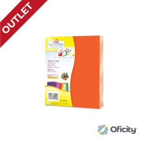 Papel Eurocolors Carta Naranja Neon con 100 Hojas