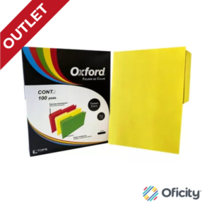Fólder Oxford Amarillo Carta Media Ceja C/100 Pzs.
