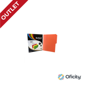 Fólder Oxford Naranja Carta Media Ceja C/100 Pzs.