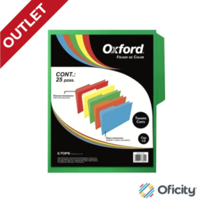 Fólder Oxford Verde Carta Media Ceja C/25 Pzs.