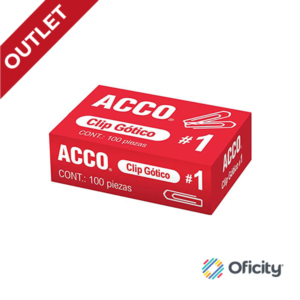 Clip Acco Gotico No. 1 Caja con 100 Pzs.