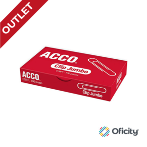 Clip Acco Jumbo Caja con 100 Pzs.