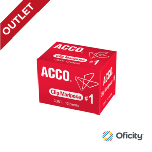 Clip Acco Mariposa No.1 con 12 Pzs.