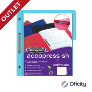 CARPETA ACCOPRESS CARTA AZUL CLARO CON BROCHE MEDIA CEJA