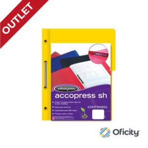 Carpeta Accopress Oficio Amarillo Media Ceja con Broche