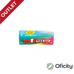 Marcador Baco Tizapen Barril Plastico para Pintarron Rojo