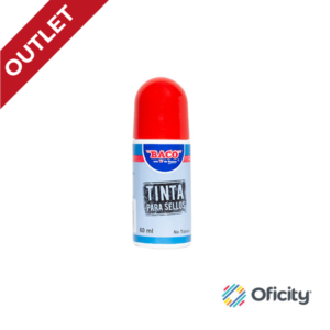 Tinta para Sello con Canica Baco Rojo 60ml