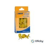 TACHUELA MAE AMARILLO PVC CON 100 PZS.