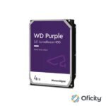 Disco Duro Interno Western Digital Purple 4TB 3.5" 5400RPM SATA lll 5400RPM Caché 256Mbs 1-8 Bahías para Videovigilancia