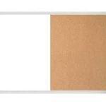 PIZARRON COMBINADO BLANCO Y CORCHO 90X120 CMS MARCO ALUMINIO