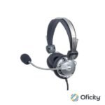 Audífonos Manhattan Estéreo Micrófono Extensión Metálica Flexible Color Negro-Plata
