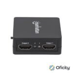 Video Splitter Manhattan HDMI 2 Puertos 1080p Alimentado por USB Color Negro