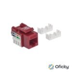 Jack Intellinet Keystone de Impacto RJ45 Cat5e Color Rojo