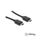 Cable Manhattan HDMI 1.4 M-M Alta Velocidad Canal Ethernet Blindado 2m Color Negro