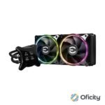 Enfriamiento Liquido para CPU EVGA CLCx AIO 240mm ARGB Display LCD Compatible S 1200 1700 AM4 AM5 Negro