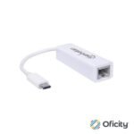 Adaptador Manhattan USB C 3.1 a Red Gigabit 10/100/1000 Mbps Color Blanco