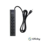 Barra Multicontactos Steren 1.7m 15A 6 Contactos Americanas/Europeas 70J Color Negro