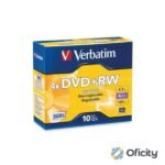 DVD+RW Verbatim 4X 4.7 GB 10PK Slim Case
