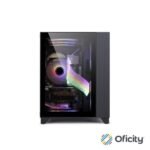 Gabinete Game Factor CSG570 mATX Fishtank Doble Cristal Templado USB 2.0/3.0 120mm Color Negro