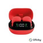 Audífonos Inalámbricos Perfect Choice TWS Mini Tiny Beats con Indicador de Carga Color Rojo