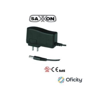 Fuente de Poder Saxxon Regulada 12Vcc 1 Amper Conector Macho Especial para Cámaras de CCTV/ Usos Múltiples